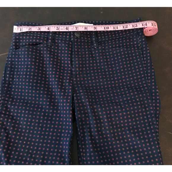 Tory Burch Emmy Tory Navy "Daisy Dots" Printed Ankle Jeans - Size 26 - Picture 6 of 10